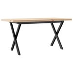 vidaXL Table basse cadre en X 90x40x45 5cm bois de pin massif et fonte