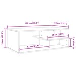 vidaXL Table basse chêne fumé 102x55x35 cm bois d'ingénierie