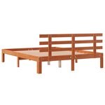 vidaXL Cadre de lit sans matelas cire marron 120x200cm bois pin massif