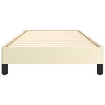 vidaXL Cadre de lit Crème 100x200 cm Similicuir
