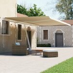 vidaXL Auvent automatique sur pied 600x300 cm Crème