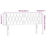 vidaXL Tête de lit à LED Taupe 163x16x78/88 cm Tissu