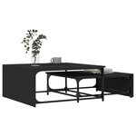 vidaXL Tables basses gigognes 2 Pièces noir bois d'ingénierie et métal