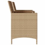 vidaXL Canapé de jardin 2 places avec table et coussins résine tressée