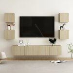 vidaXL Ensemble de meubles TV 6 Pièces Chêne sonoma Bois d'ingénierie