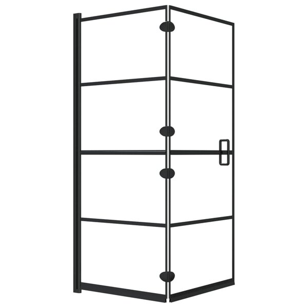 vidaXL Cabine de douche pliable ESG 120x140 cm Noir