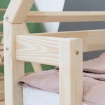 Lit cabane enfant TAHUKA 80 x 160 gris clair