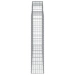 vidaXL Paniers à gabions arqués 11 Pièces 200x30x140/160 cm Fer galvanisé
