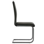 vidaXL Chaises à manger cantilever lot de 2 gris similicuir