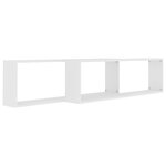 vidaXL Étagères cube murales 2 Pièces blanc 100x15x30cm bois d'ingénierie