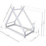 Lit tipi enfant TAHUKA 80 x 180 bleu clair