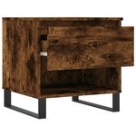 vidaXL Table basse chêne fumé 50x46x50 cm bois d'ingénierie