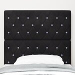 Tête de lit LED vidaXL noire 100 cm Velours