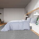 vidaXL Ensemble de housse de couette Gris 200x200 cm Coton