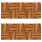 vidaXL Tuiles de terrasse modèle vertical 30 x 30 cm acacia 20 Pièces