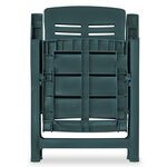 vidaXL Chaises inclinables de jardin lot de 4 Plastique Vert