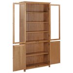 vidaXL Bibliothèque avec 4 portes 90x35x200 cm Bois de chêne et verre