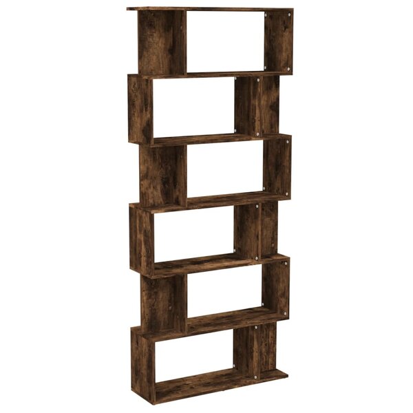 vidaXL Bibliothèque/Cloison Chêne fumé 80x24x192 cm Bois d'ingénierie