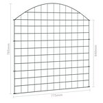 vidaXL Ensemble de clôture de jardin arquée 77 5x78 5 cm vert