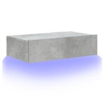 vidaXL Meuble TV avec éclairage LED gris béton 60x35x15 5 cm