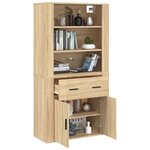 vidaXL Buffet haut Chêne sonoma Bois d'ingénierie