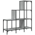 vidaXL Bibliothèque sonoma gris 92x30x102 cm bois ingénierie et métal