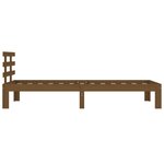 vidaXL Cadre de lit sans matelas marron miel bois massif 100x200 cm
