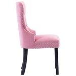 vidaXL Chaises à manger lot de 2 rose velours