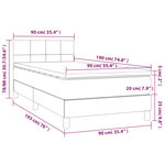 vidaXL Sommier à lattes de lit et matelas Crème 90x190 cm Tissu