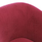 vidaXL Fauteuil cabriolet rouge bordeaux velours
