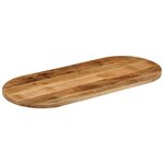 vidaXL Dessus de table 140x50x3 8cm ovale bois massif de manguier brut