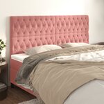vidaXL Têtes de lit 4 Pièces Rose 100x7x78/88 cm Velours