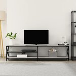 vidaXL Meuble TV sonoma gris 200x40x50 cm bois d'ingénierie et métal