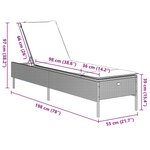 vidaXL Ensemble de chaises longues avec coussins 3 Pièces noir poly rotin