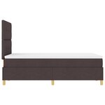 vidaXL Lit avec sommier et matelas marron foncé petit double en tissu