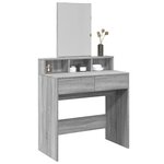 vidaXL Coiffeuse avec miroir sonoma gris 80x41x144 5 cm