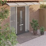 vidaXL Auvent de porte Noir et transparent 350x80 cm Polycarbonate