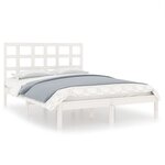 vidaXL Cadre de lit sans matelas blanc 200x200 cm bois massif