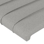 vidaXL Tête de lit à LED Gris clair 160x5x78/88 cm Tissu