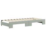 vidaXL Lit de jour avec gigogne et tiroirs sans matelas 90x200 cm