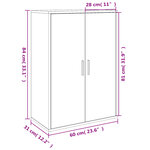 vidaXL Buffets 2 Pièces noir 60x31x84 cm bois d'ingénierie