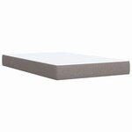 vidaXL Sommier à lattes de lit avec matelas Taupe 100x200 cm Tissu