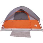 vidaXL Tente de camping à dôme 3 personnes orange imperméable