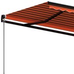 vidaXL Auvent manuel rétractable 600x350 cm Orange et marron
