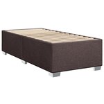 vidaXL Cadre de lit Marron foncé 90x190 cm Tissu