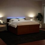 vidaXL Sommier à lattes de lit avec matelas Rose 200x200 cm Velours