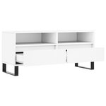 vidaXL Meuble TV blanc 100x34 5x44 5 cm bois d'ingénierie