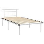 vidaXL Cadre de lit sans matelas blanc métal 100x200 cm