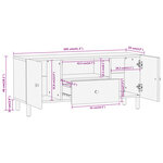 vidaXL Meuble TV 105x33x46 cm Bois d'acacia massif