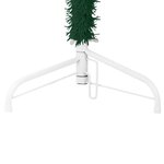 vidaXL Demi sapin de Noël artificiel mince avec support Vert 210 cm